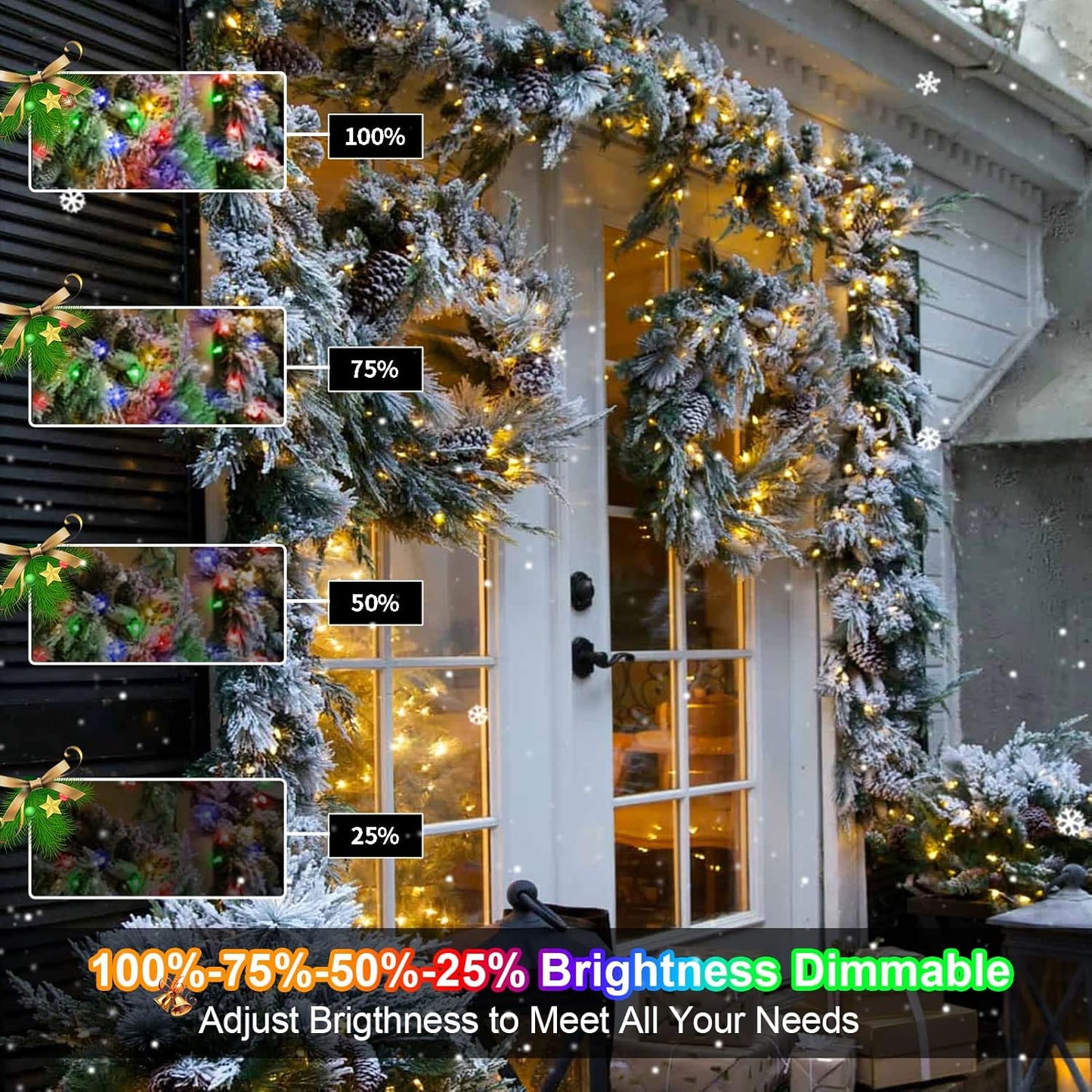 Brightever 100 LED Battery String Lights Cozy Holiday Gift for Women, Hostess & Apartment Friend with Timer & Remote