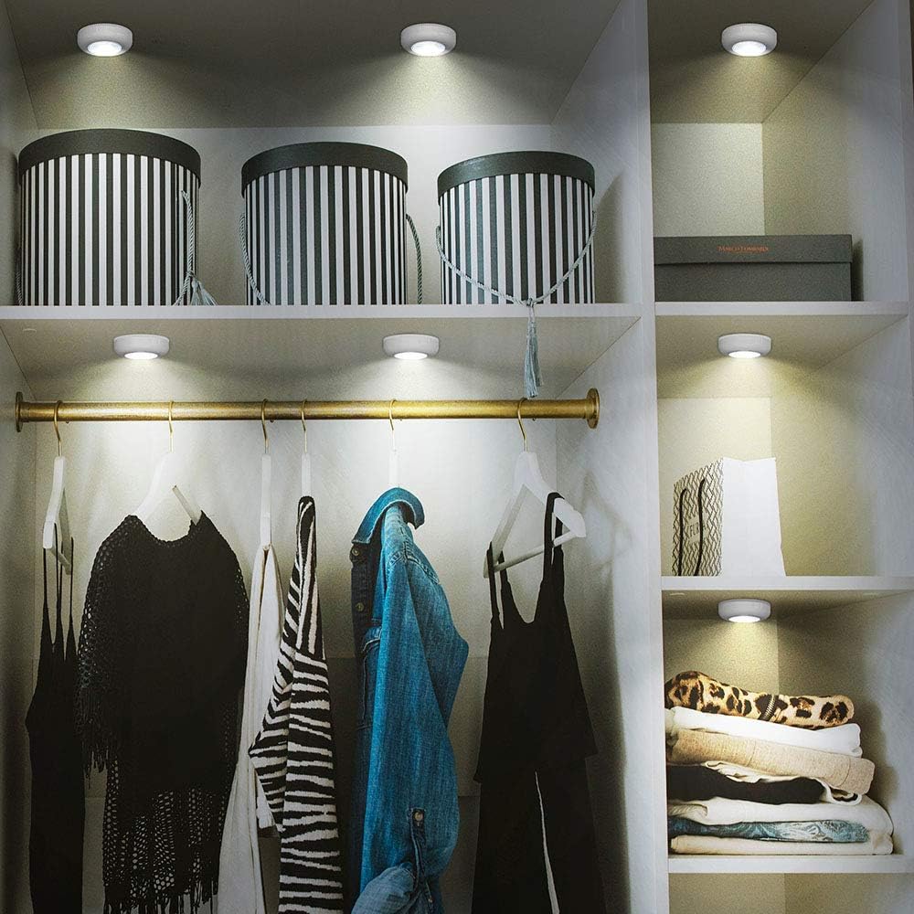 Brilliant Evolution LED Puck Light 6 Pack – Customizable Sharpie Decor Lights for Patios, Bedrooms and Collectible Cases