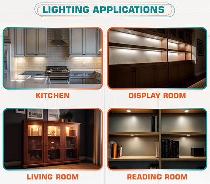 Brilliant Evolution LED Puck Light – Birthday Gift for Mom, Cozy Curio Cabinet Glow, Warm White