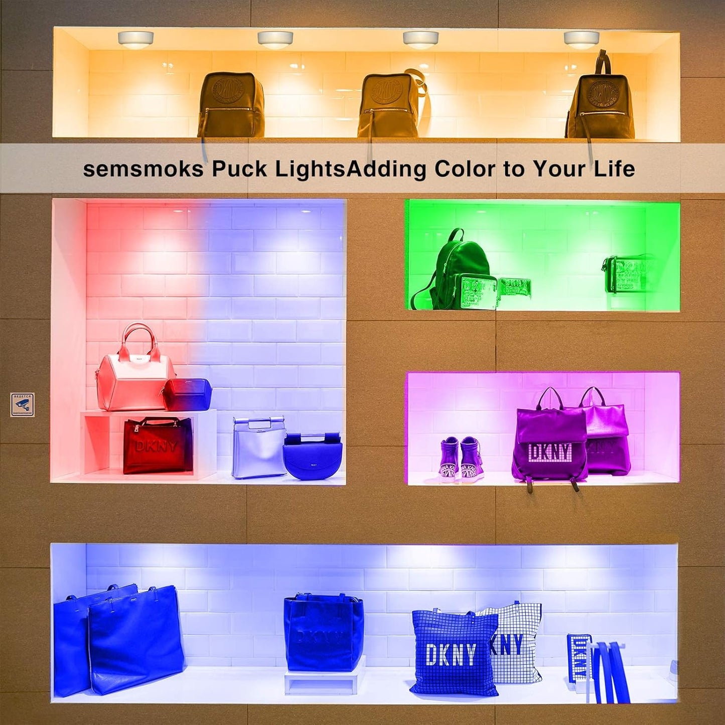 Brilliant Evolution Smoke Free Color Changing Puck Lights, No Flame Battery Night Light for Nursery and Senior Living