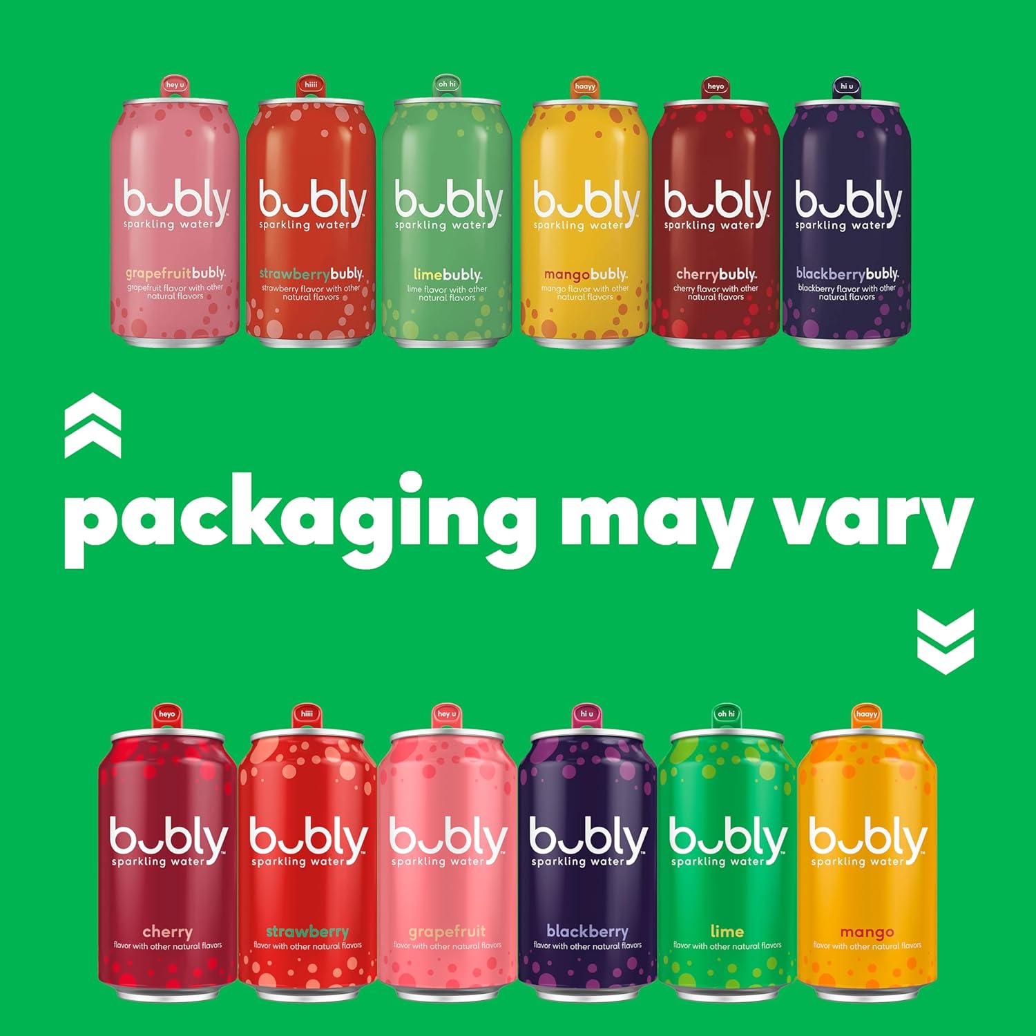 bubly Sparkling Water Blackberry – Galentine Valentine and Holiday Present for Women Who Love Better for You Bubbly, Pack of 8