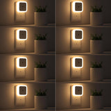 Sujeet Sensor Night Light 8-Pack – Fall Prevention Lighting for Hallways, Stairs, and Bedrooms, Auto On at Dusk