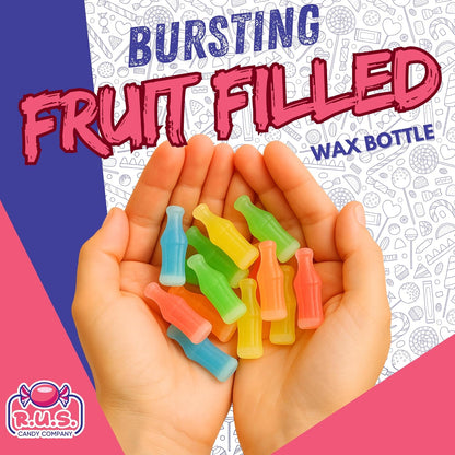Bulk Wax Bottle Soda Candy – 5 Flavor Variety Pack for Kids Goodie Bag Stations and Themed Party Favors