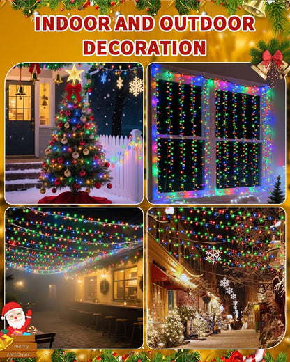 BZBANRN 1200 LED Dimmable String Lights, 8 Mode Decorative Lights for Year-Round Home Ambiance and Ceiling Canopy Styling