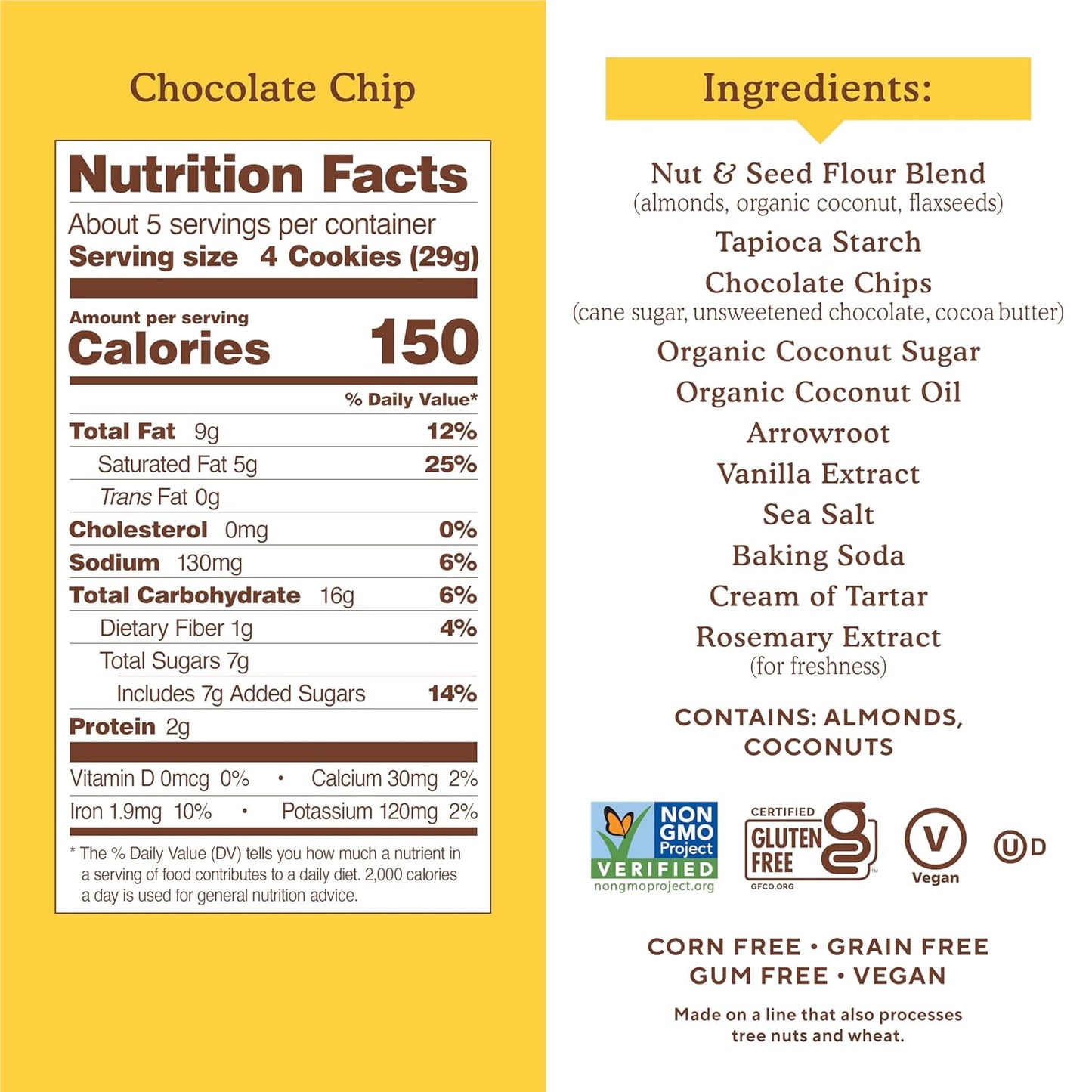 certified gluten-free, non-gmo, grain-free, corn-free, paleo-friendly, and plant-based
