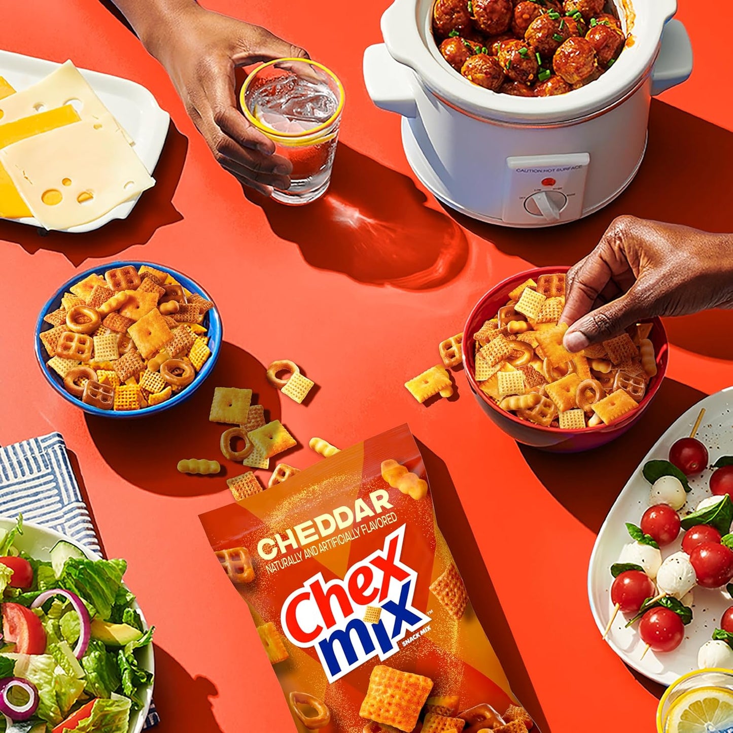 Chex Mix Cheddar Snack Mix – Kid-Friendly Road Trip Snack for the Car, 13.5 oz