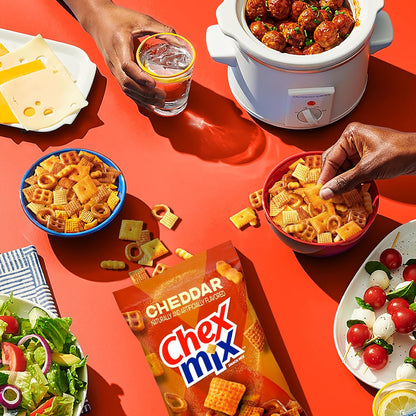Chex Mix Cheddar Snack Mix – Kid-Friendly Road Trip Snack for the Car, 13.5 oz