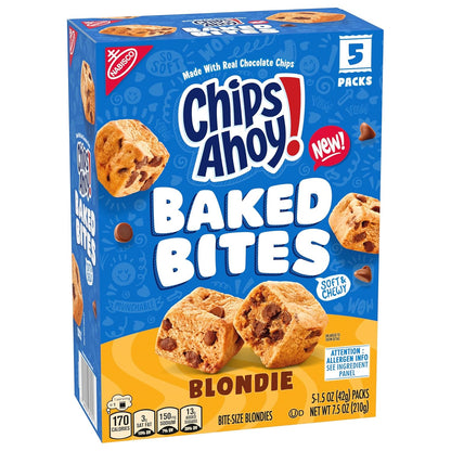 CHIPS AHOY! Chewy Blondie Snack Packs for Kids Backpacks and After School
