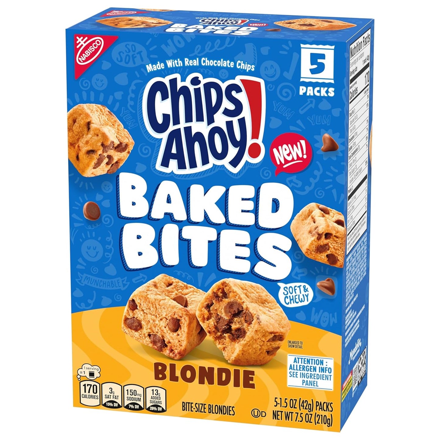 CHIPS AHOY! Chewy Blondie Snack Packs for Kids Backpacks and After School