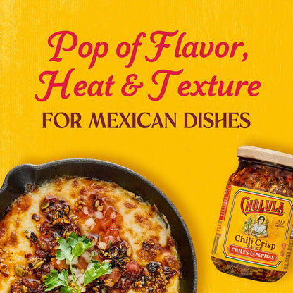 Cholula Chili Crisp with Pepitas & Sesame – Unique Birthday Gift for Mom, Christmas and Valentine's Day Idea
