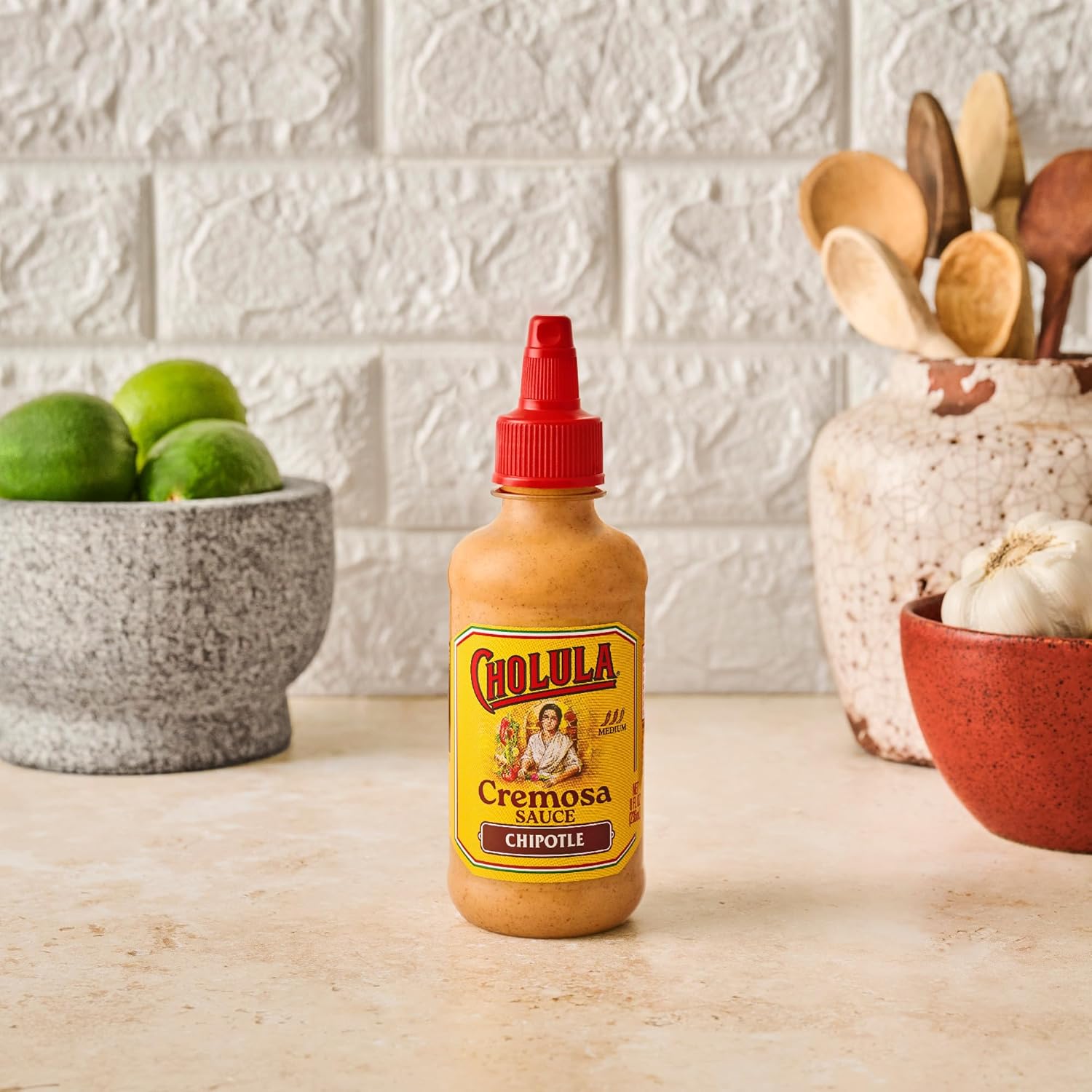 Cholula Chipotle Cremosa Sauce – Valentine's Day Gift for Couples Who Cook Together, Smoky Drizzle for Date Night Tacos, 8 fl oz