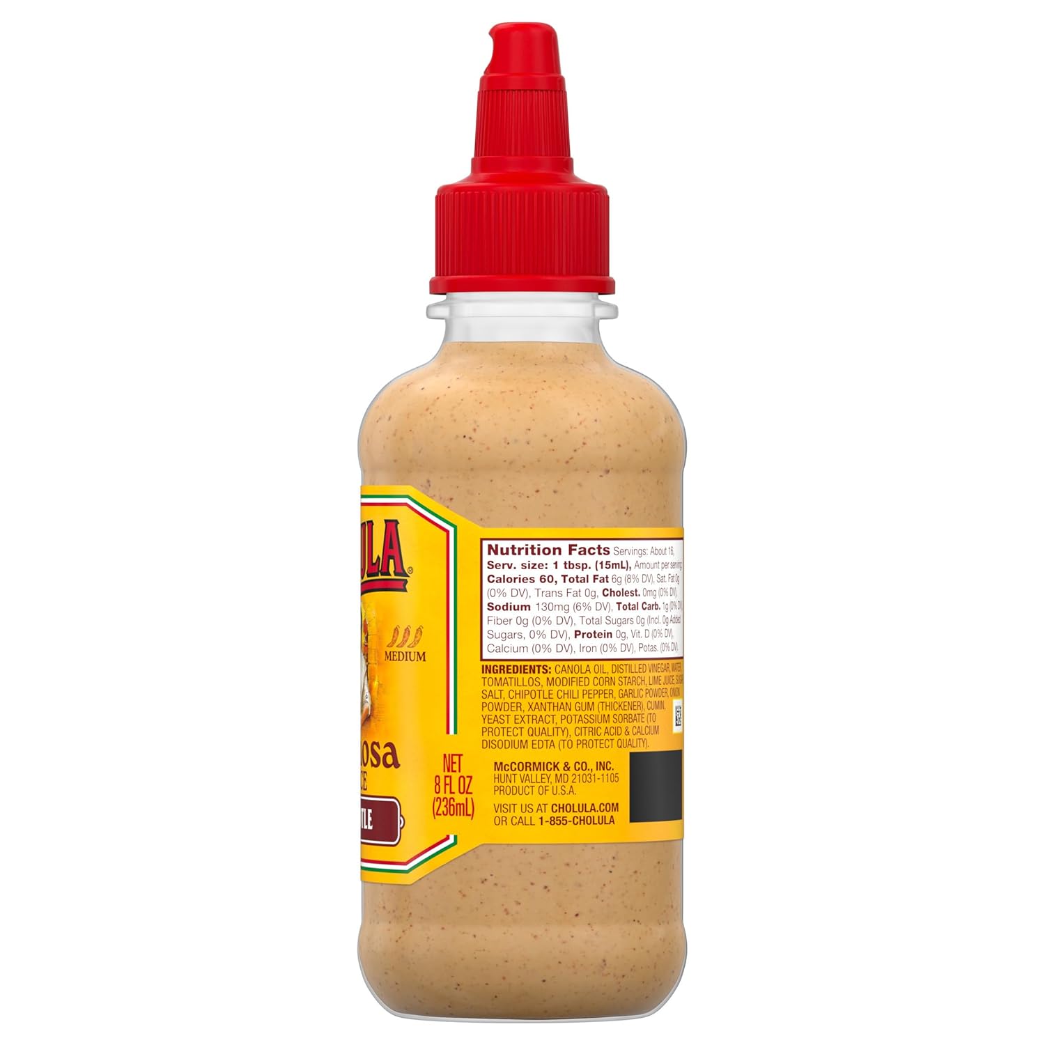 Cholula Chipotle Cremosa Sauce – Valentine's Day Gift for Couples Who Cook Together, Smoky Drizzle for Date Night Tacos, 8 fl oz