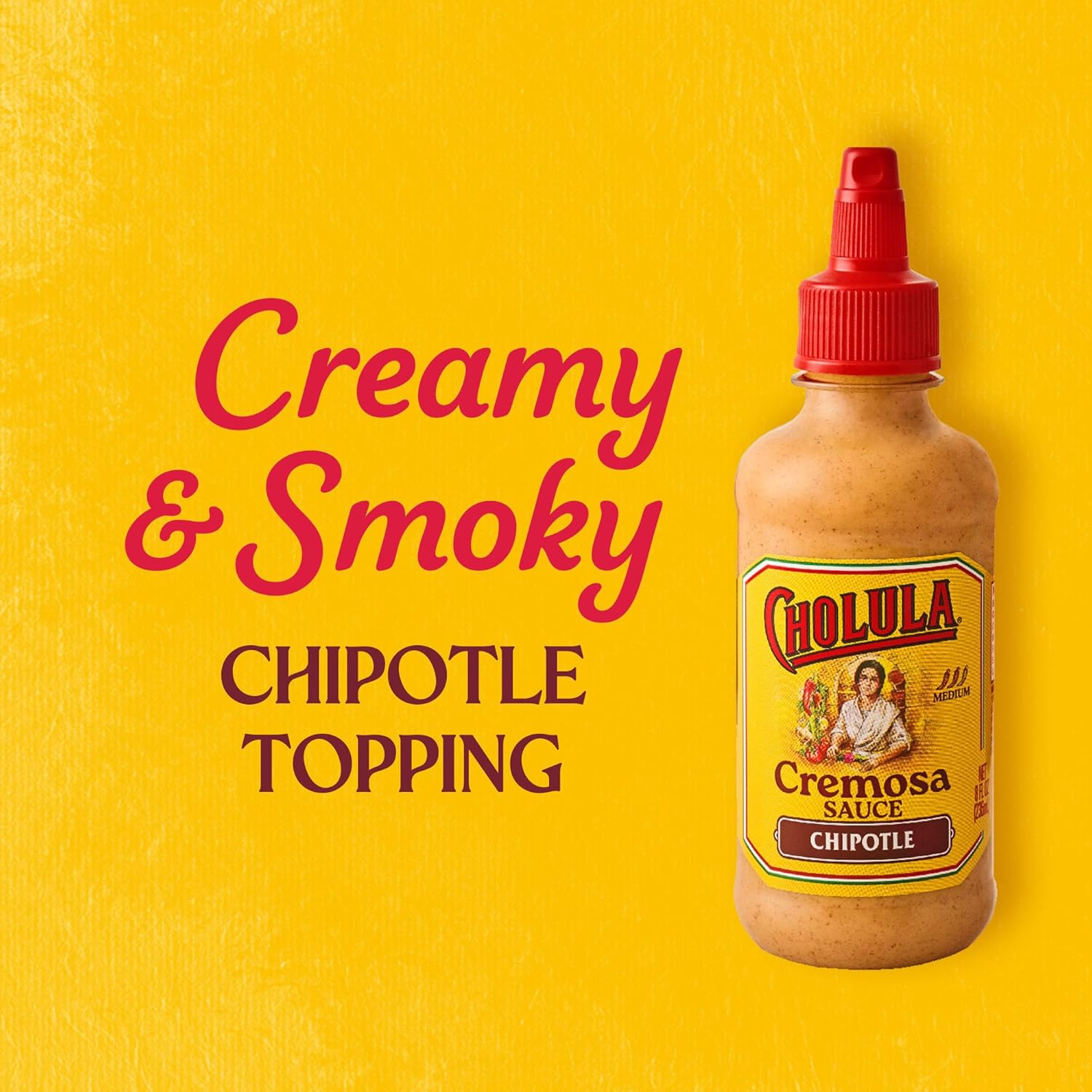 Cholula Chipotle Cremosa Sauce – Valentine's Day Gift for Couples Who Cook Together, Smoky Drizzle for Date Night Tacos, 8 fl oz