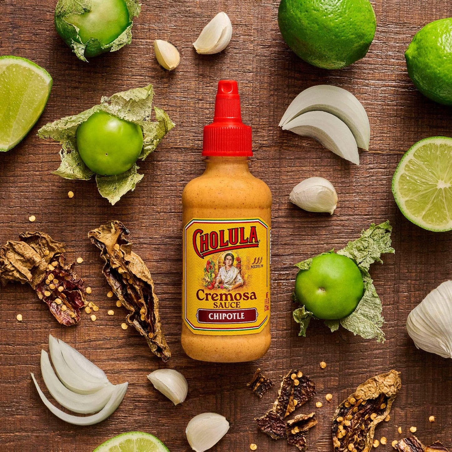 Cholula Chipotle Cremosa Sauce – Valentine's Day Gift for Couples Who Cook Together, Smoky Drizzle for Date Night Tacos, 8 fl oz