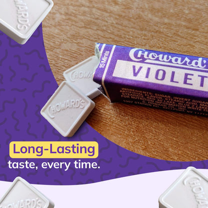 Choward's Violet Mints 6-Pack – Romantic Valentine's Day Candy Gift for Women, Aromatic Floral Sweets in Classic Packaging