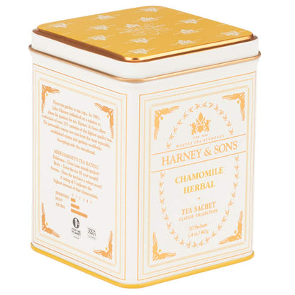 classic protective tin container that preserves aroma and re-uses as storage or decor