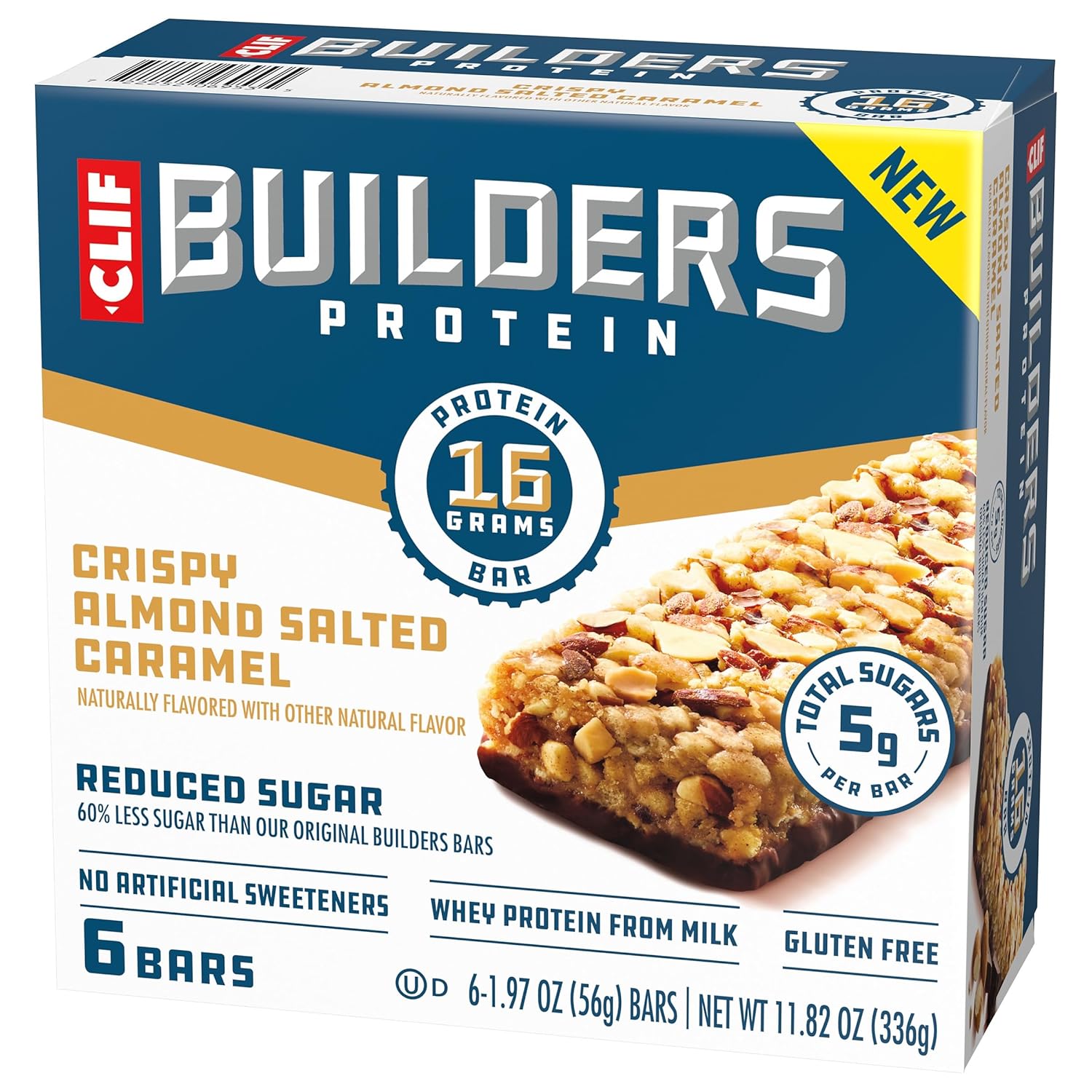 CLIF BUILDERS 16g Protein Bar - No Artificial Sweetener Peanut Butter Chocolate Snack for Post-Workout Recovery and Wellness Goals