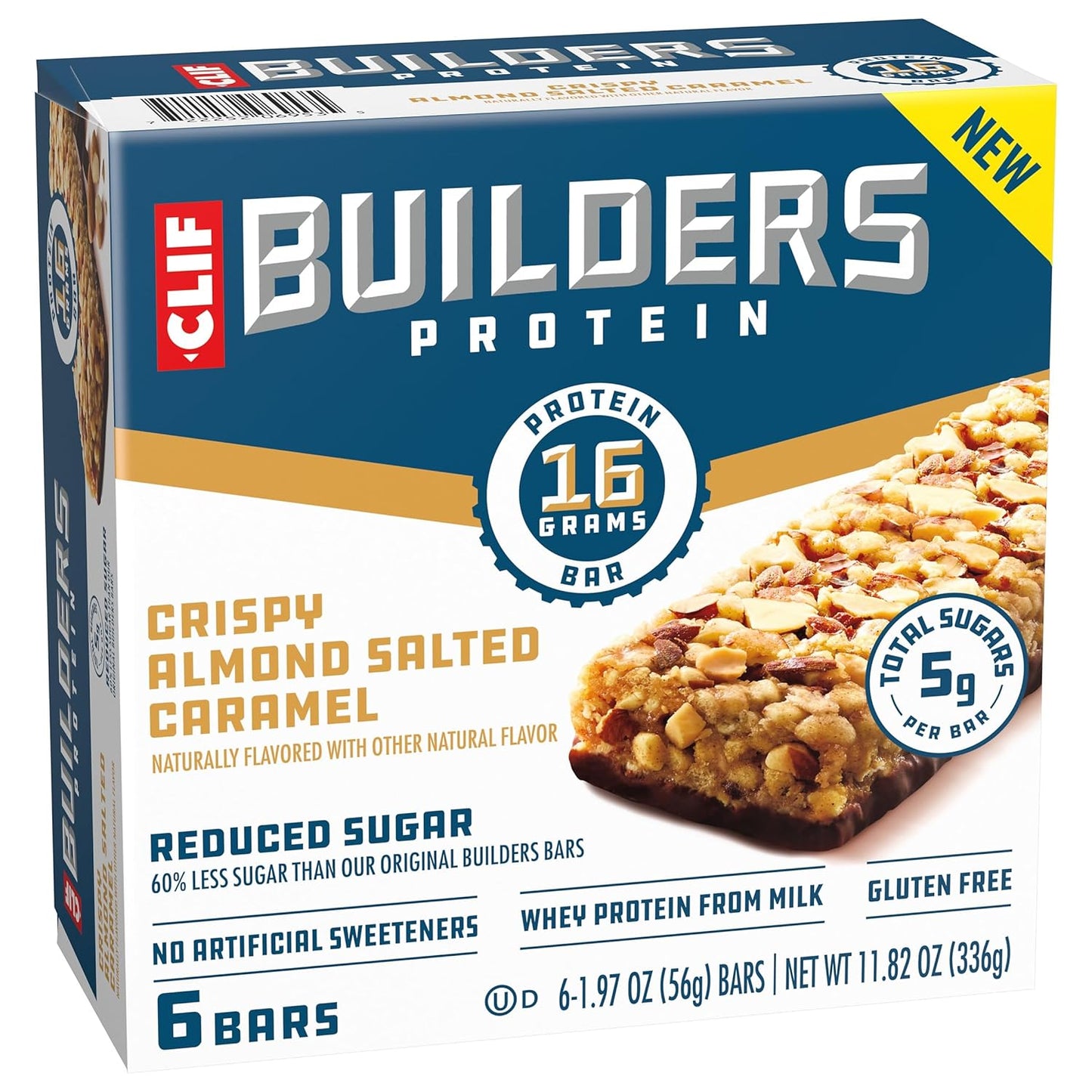 CLIF BUILDERS 16g Protein Bar - No Artificial Sweetener Peanut Butter Chocolate Snack for Post-Workout Recovery and Wellness Goals