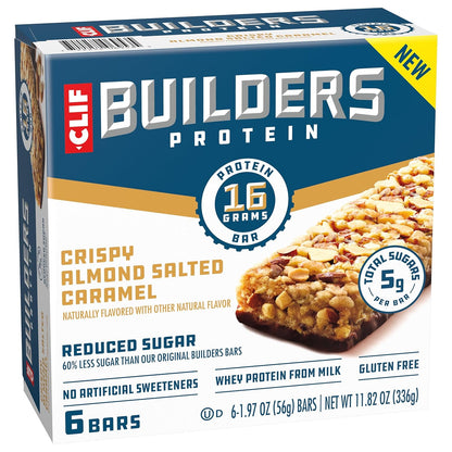CLIF BUILDERS 16g Protein Bar - No Artificial Sweetener Peanut Butter Chocolate Snack for Post-Workout Recovery and Wellness Goals