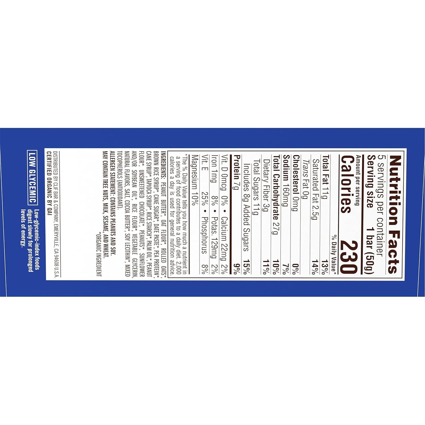 CLIF Nut Butter Bar – Clean Label Snack for Holistic Health Enthusiasts, Low Glycemic