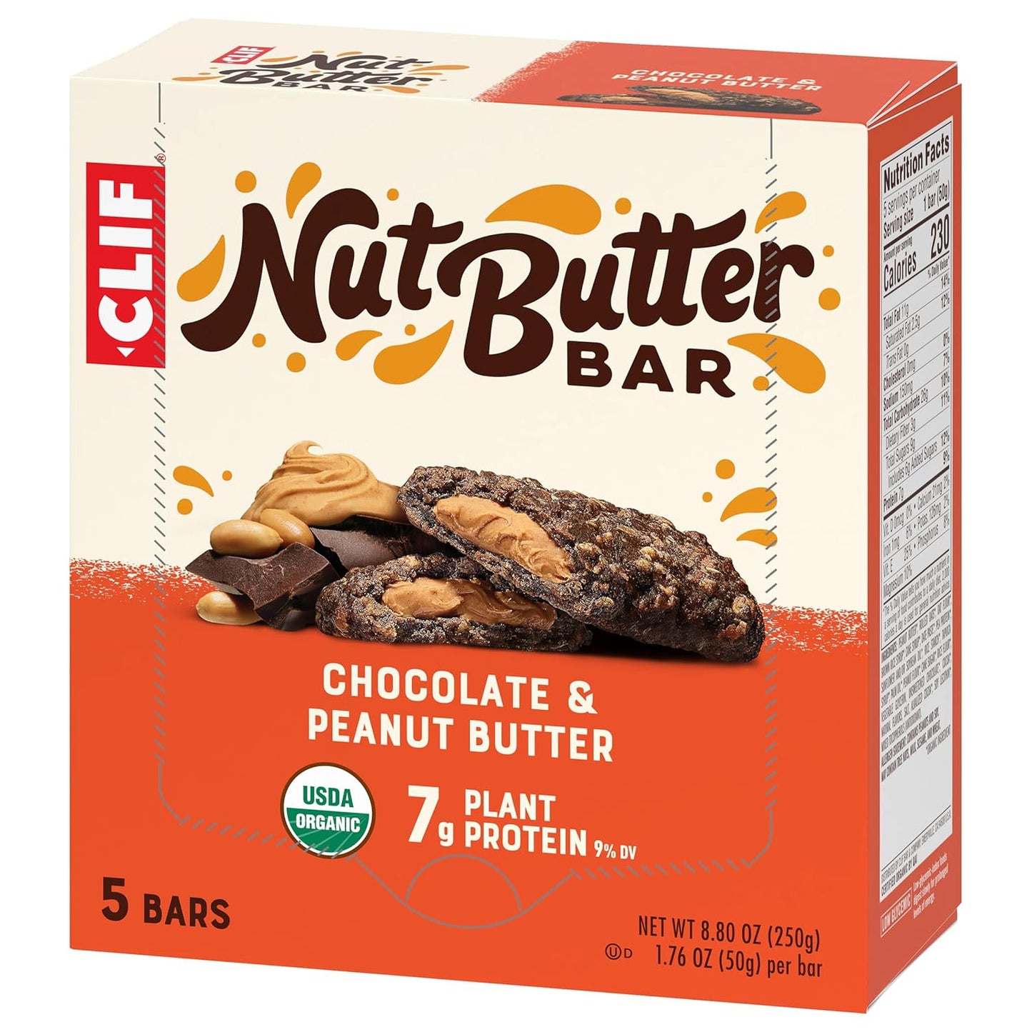 CLIF Nut Butter Bar – Low Glycemic Chocolate Peanut Butter Bar for Health-Conscious Adult Snacking