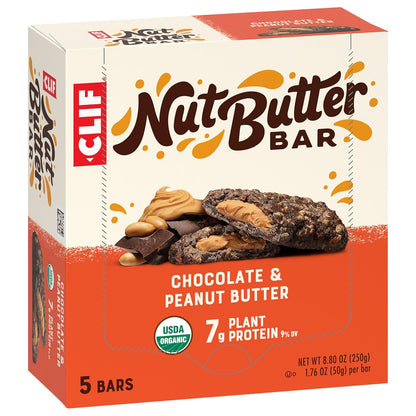 CLIF Nut Butter Bar – Low Glycemic Chocolate Peanut Butter Bar for Health-Conscious Adult Snacking