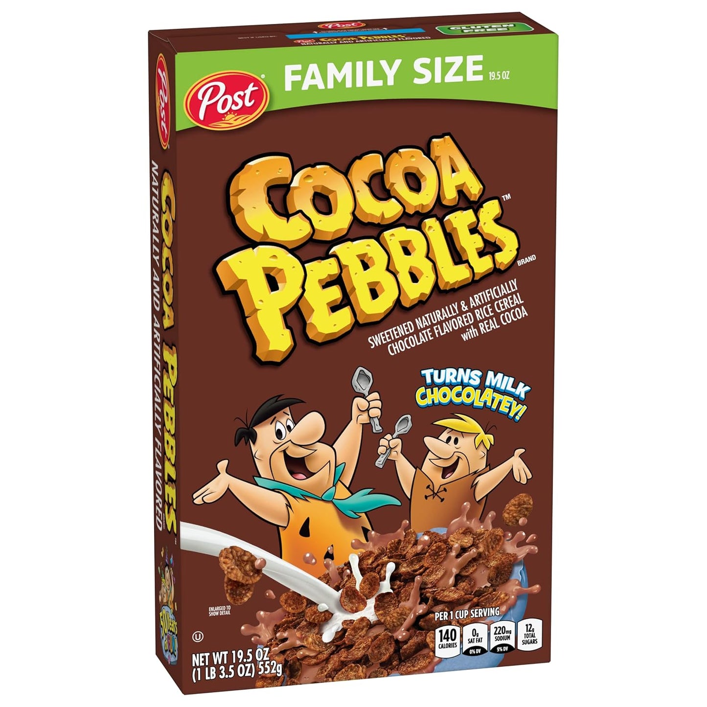 Cocoa PEBBLES Cereal – Wholesome Rice Flake Breakfast for Allergy Aware Households, 27.5 oz Family Size