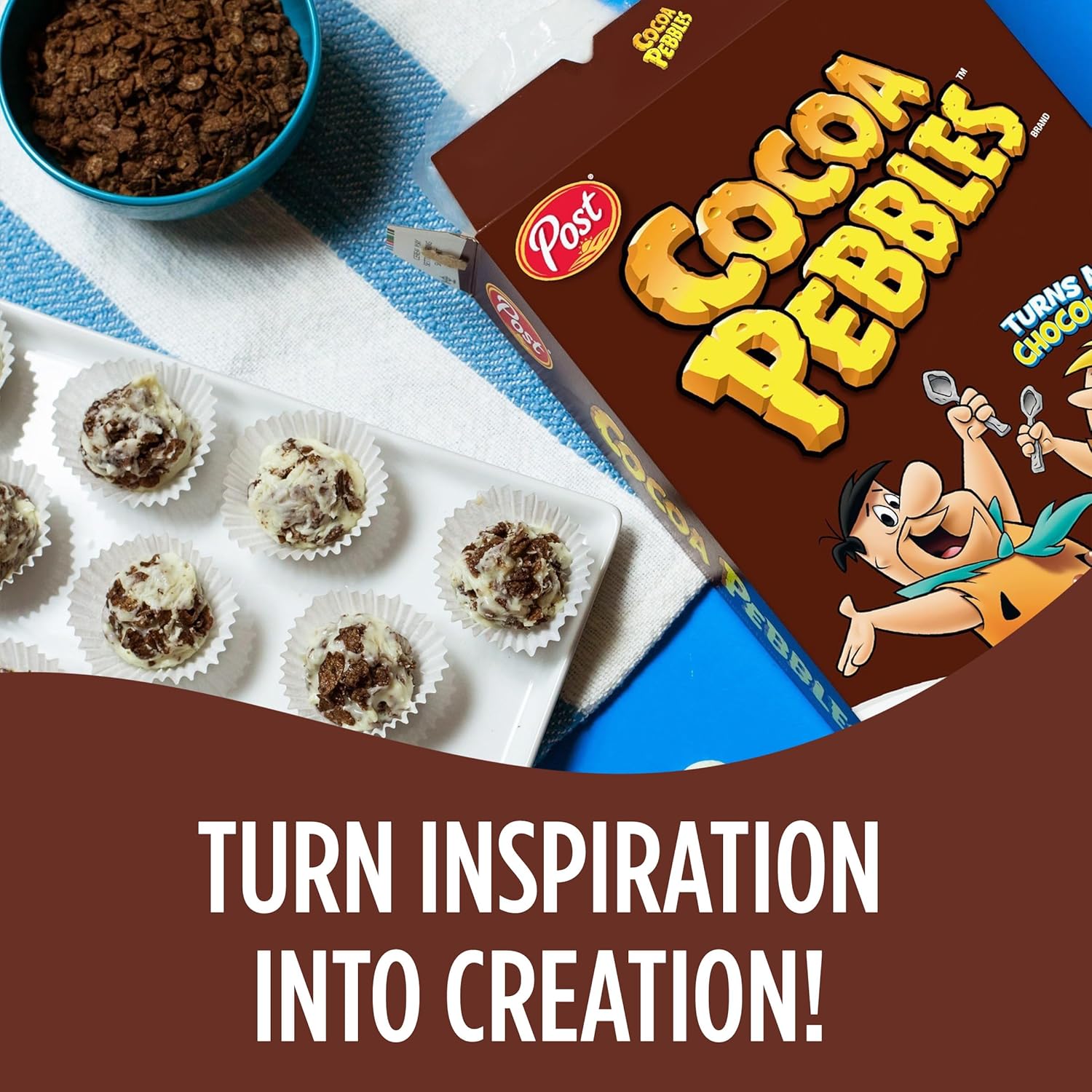 Cocoa PEBBLES Cereal – Wholesome Rice Flake Breakfast for Allergy Aware Households, 27.5 oz Family Size