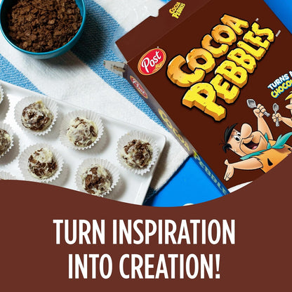 Cocoa PEBBLES Cereal – Wholesome Rice Flake Breakfast for Allergy Aware Households, 27.5 oz Family Size