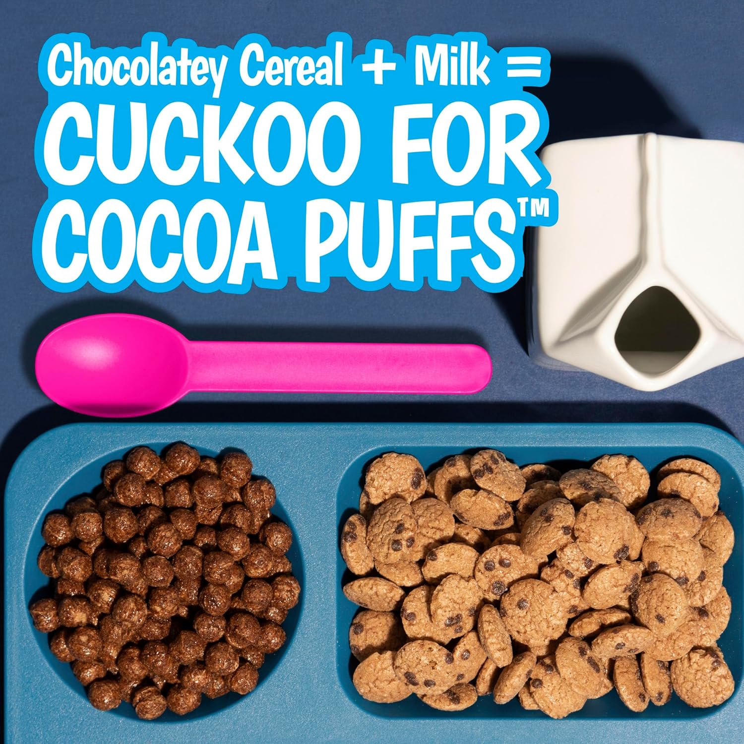 Cocoa Puffs Chocolate Kids Cereal for School Lunch Packing – 16g Whole Grain, 25.8 oz Box