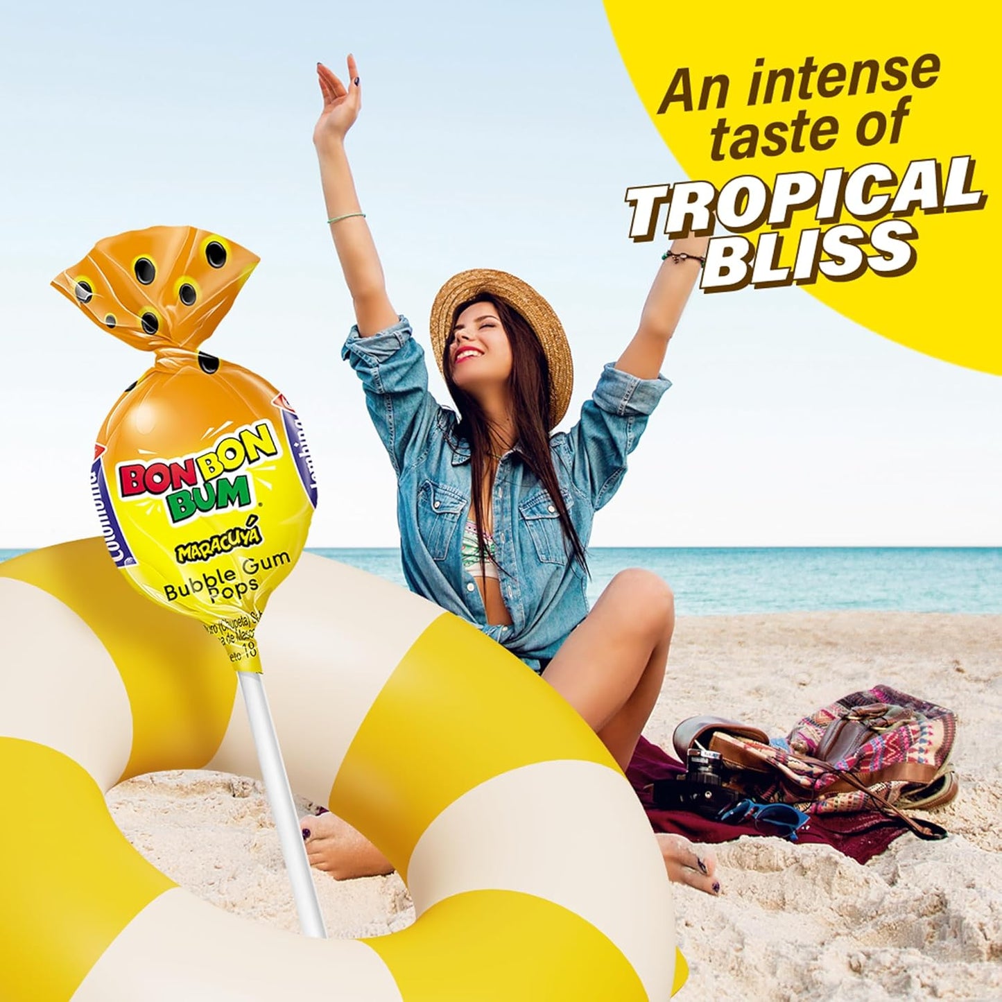 Colombina Bon Bon Bum Lollipops – Clean-Ingredient Tropical Candy for Office Desk Mindfulness Moments and Stress-Relief Treats