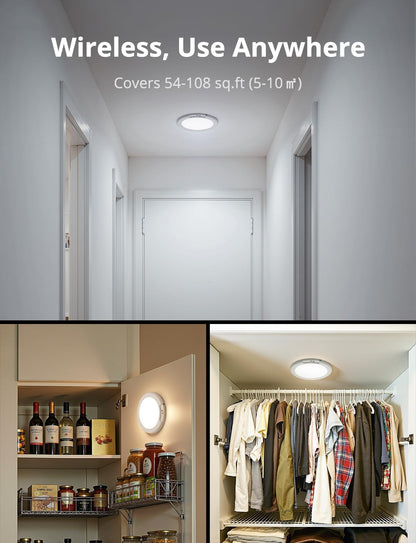 Combuh Battery Powered Overhead Light – Living Room Aesthetic Upgrade with Warm to Cool Color Tuning and Dimming Remote