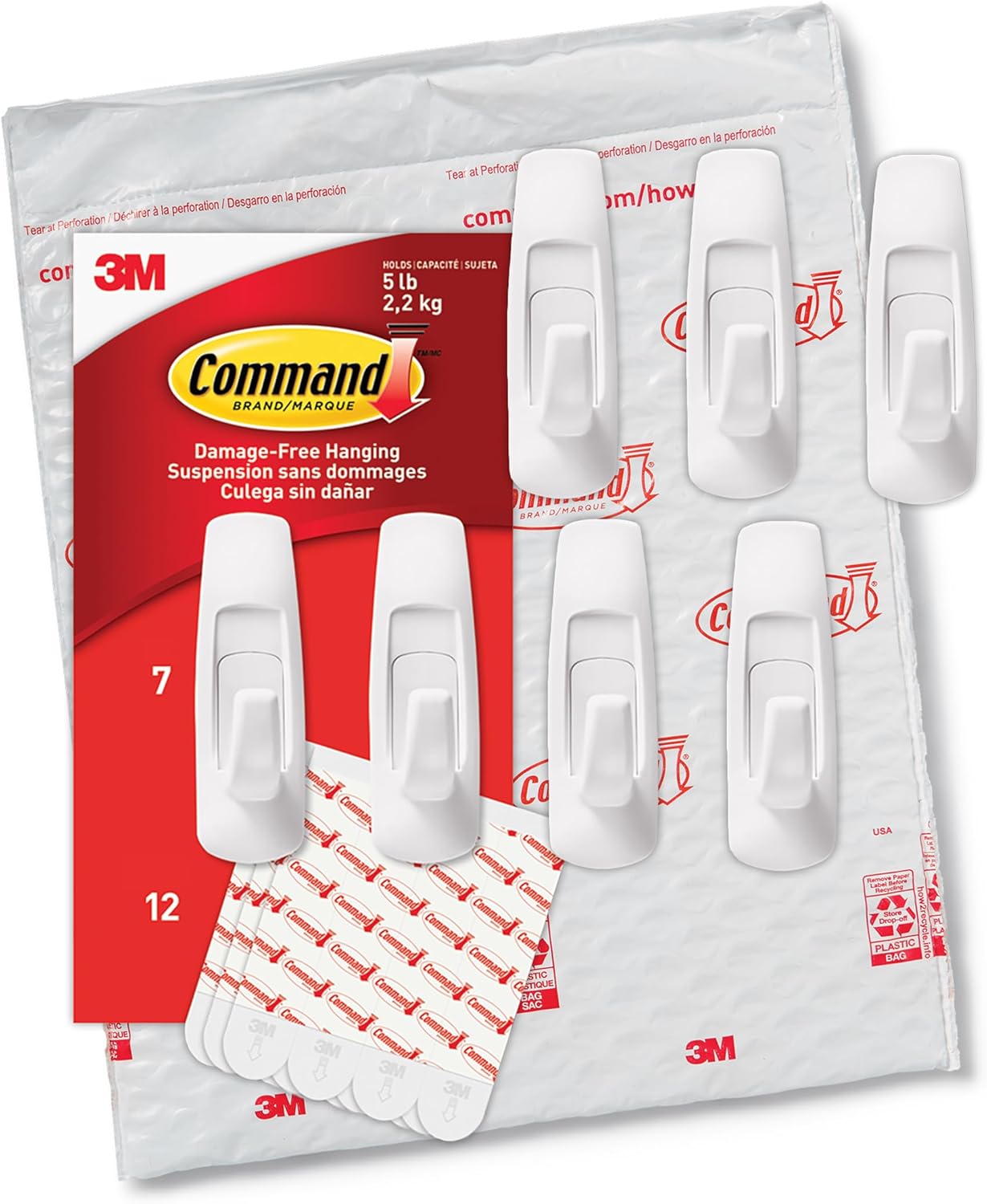 Command Damage Free Wall Hooks – Stylish Holiday Decor Hooks for Living Room and Hallway