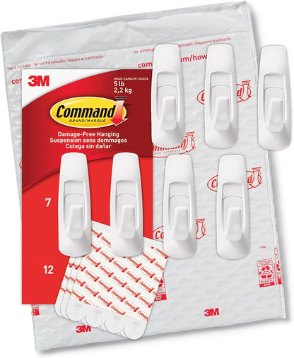 Command Damage Free Wall Hooks – Stylish Holiday Decor Hooks for Living Room and Hallway