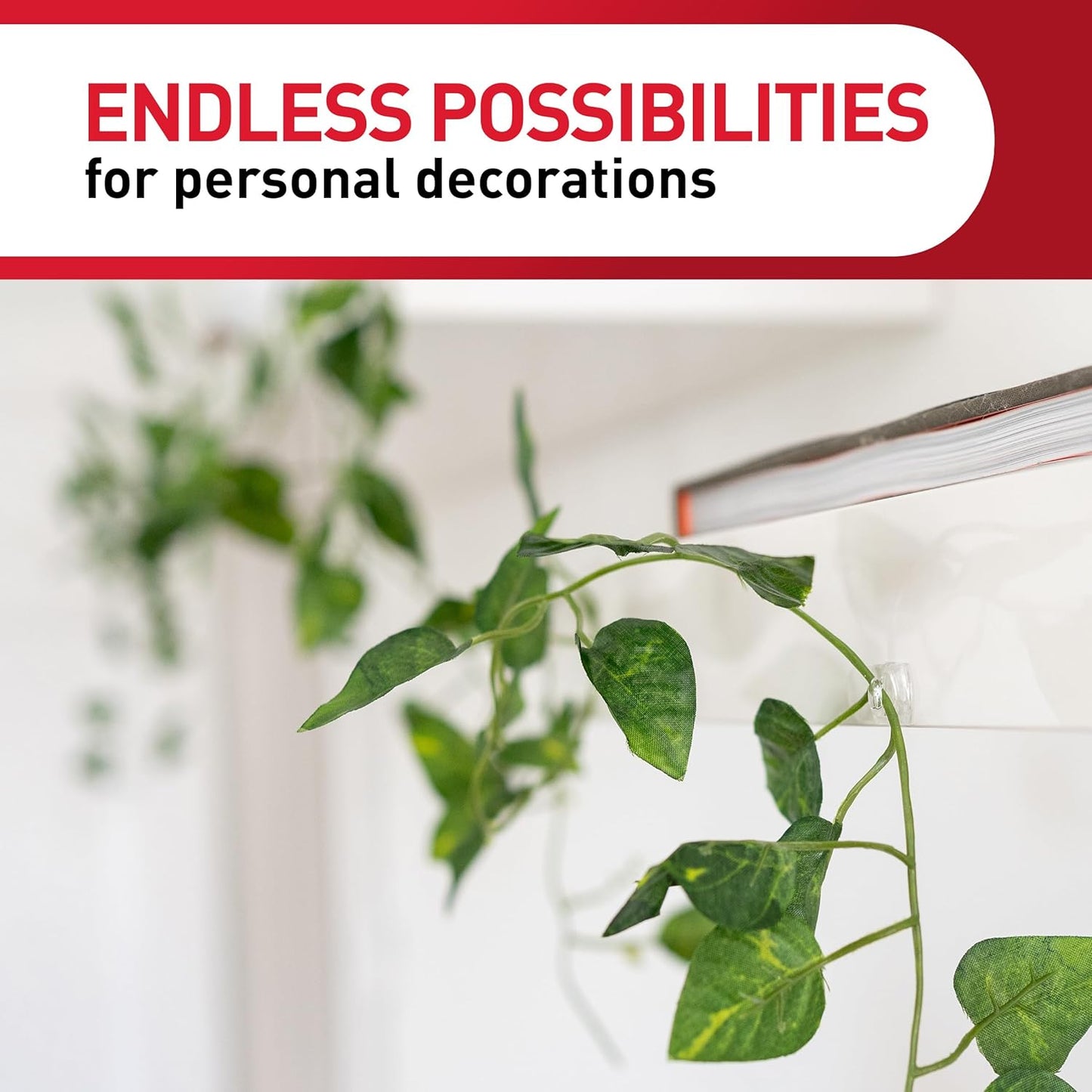 Command Reliable Indoor Light Clips for Family Homes, Pet and Child Friendly Wall Hanging Solution