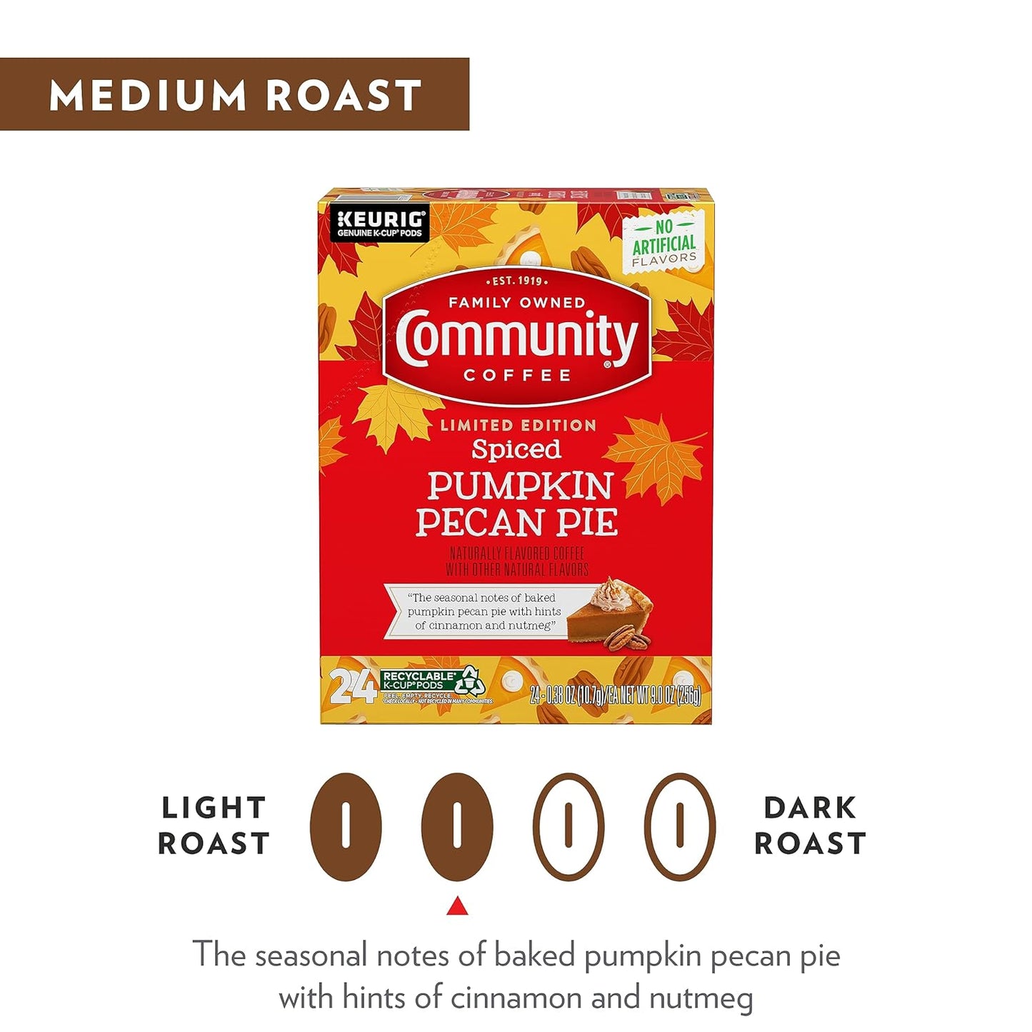 Community Coffee Golden Caramel Flavored Coffee Pods – Sweet Valentine's Day Gift for Mom, Keurig 2.0 K-Cup 12 ct Medium Roast