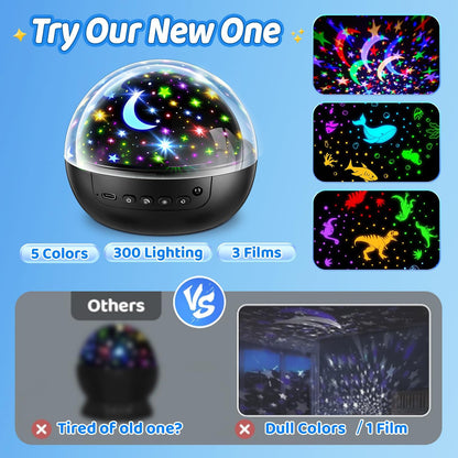 COOLNIGHT Star Projector Lamp – Cool-to-Touch Child-Safe Night Light with Auto-Off Timer
