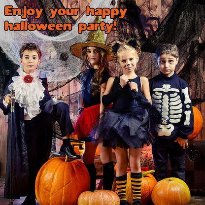 Creepy Cloth Soft Fabric Gauze Set – No Flame No Smoke Halloween Drapes for Sleep-Friendly Bedrooms