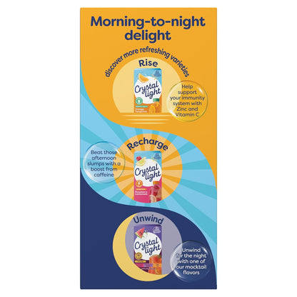 Crystal Light Immunity Support Single-Serve Packets – Road Trip Hydration for Car Cup Holders, Immune-Boosting Drink Mix for Hotel Stays