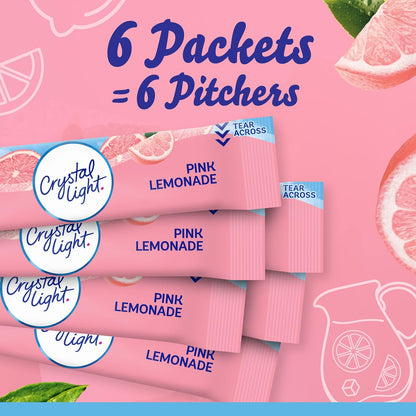 Crystal Light Raspberry Lemonade Packets – Break Room Flavored Water for Productive Workdays