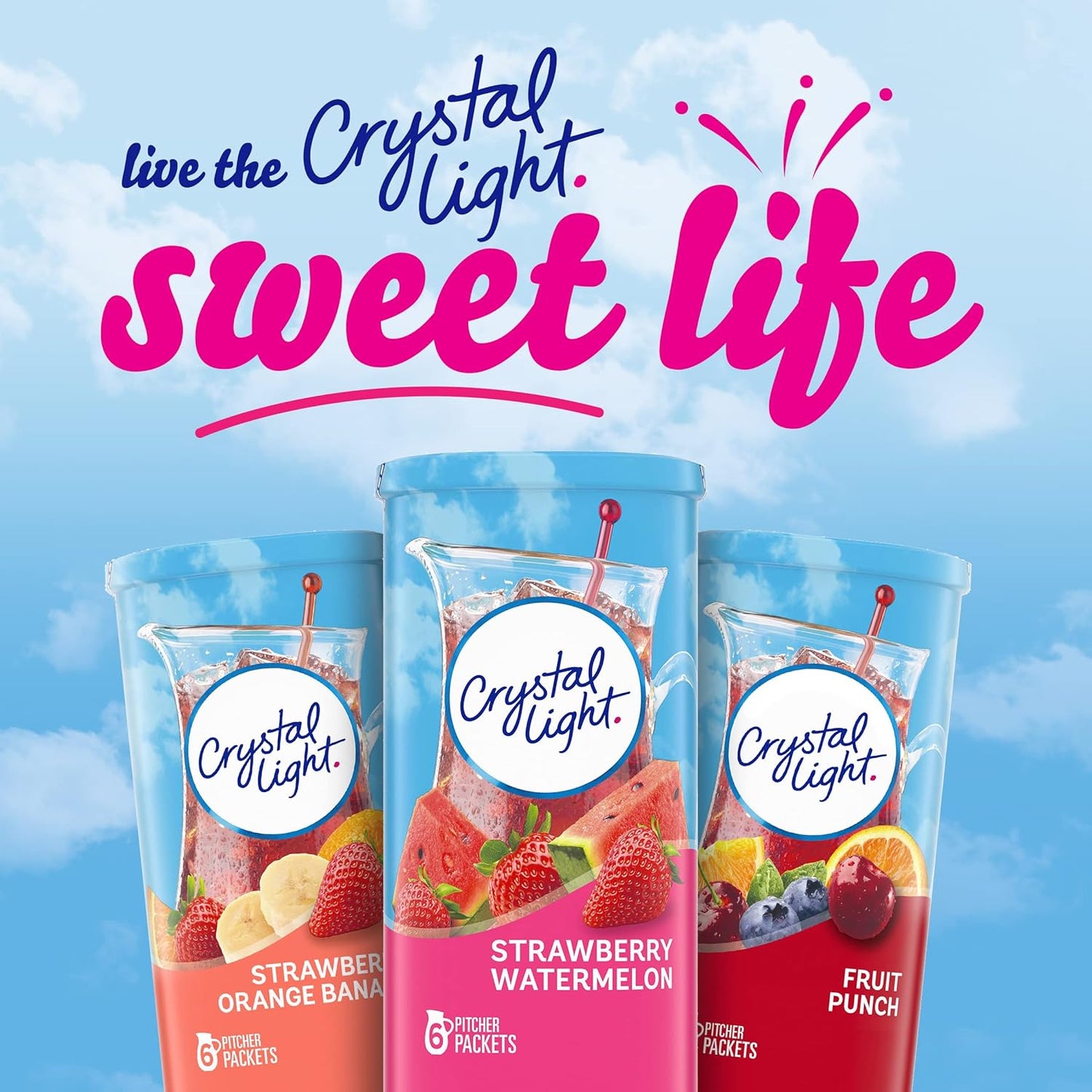 Crystal Light Strawberry Watermelon Pitcher Packets – Guilt-Free Water Flavoring for Calorie-Conscious Diets