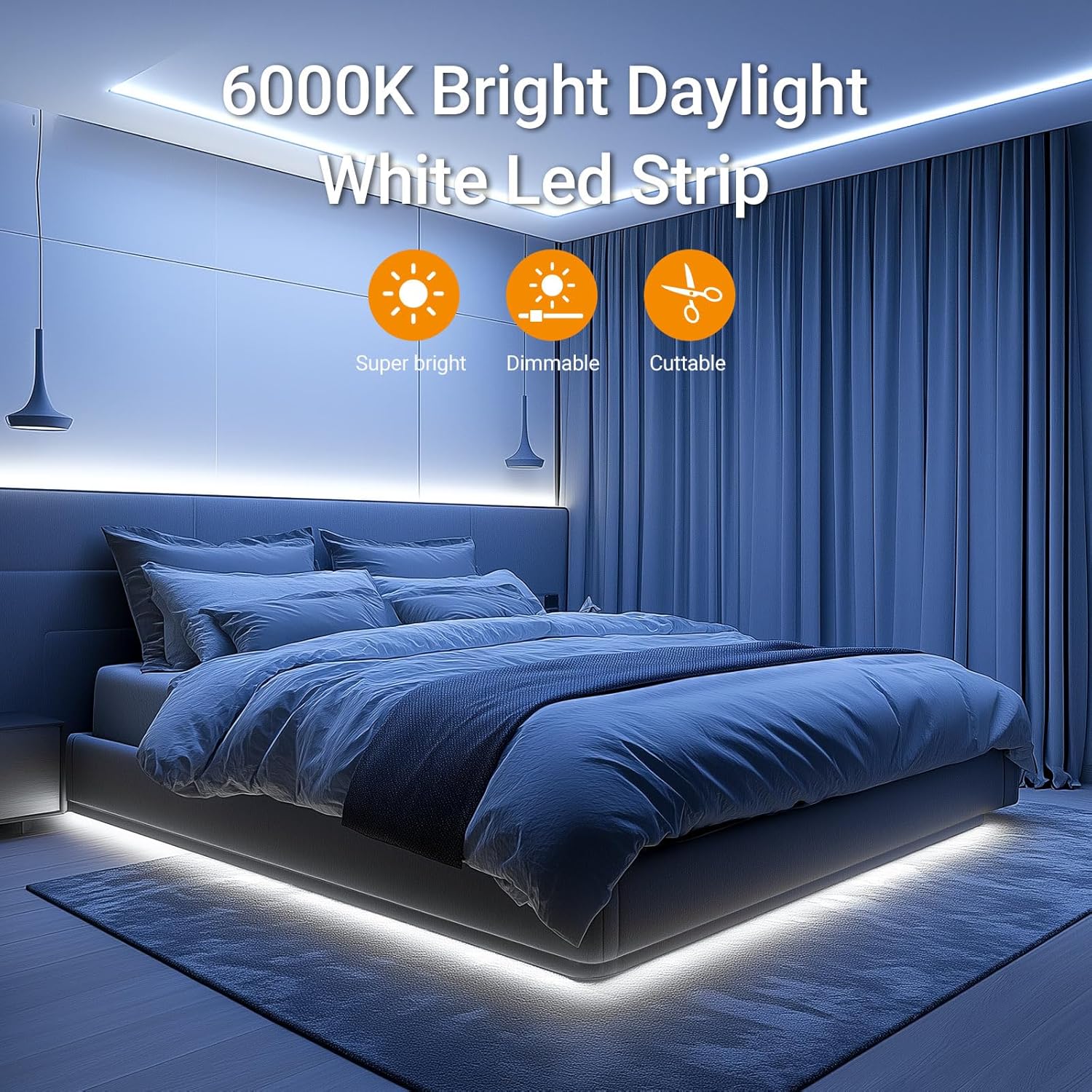 CT CAPETRONIX White LED Tape – Family Friendly Playroom and Hallway Illumination, Low Heat Indoor Light for Young Children
