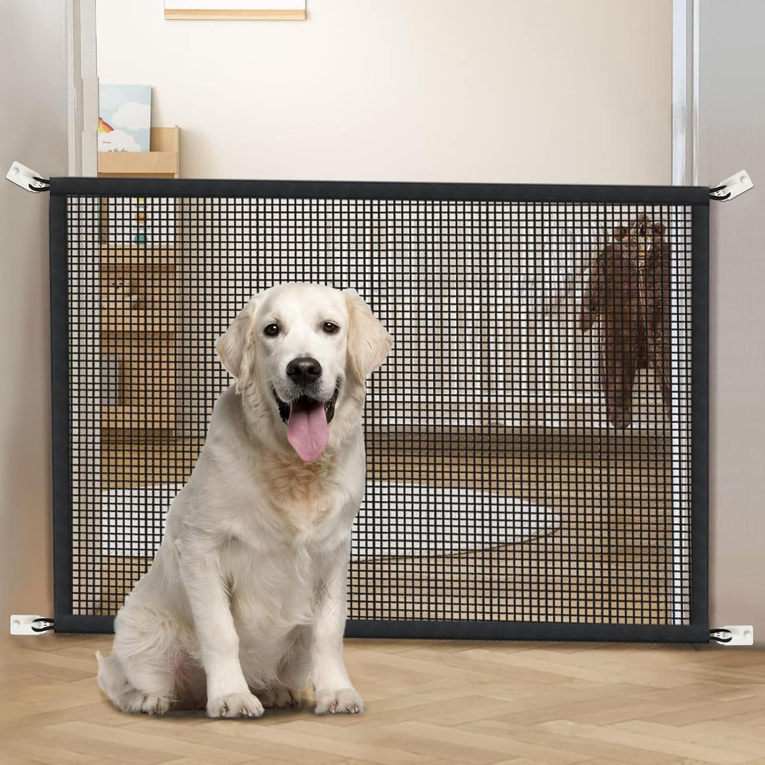 Cupount Indoor Dog Screen for Open Floor Plans – Cozy Room Divider That Looks Like Part of Your Home