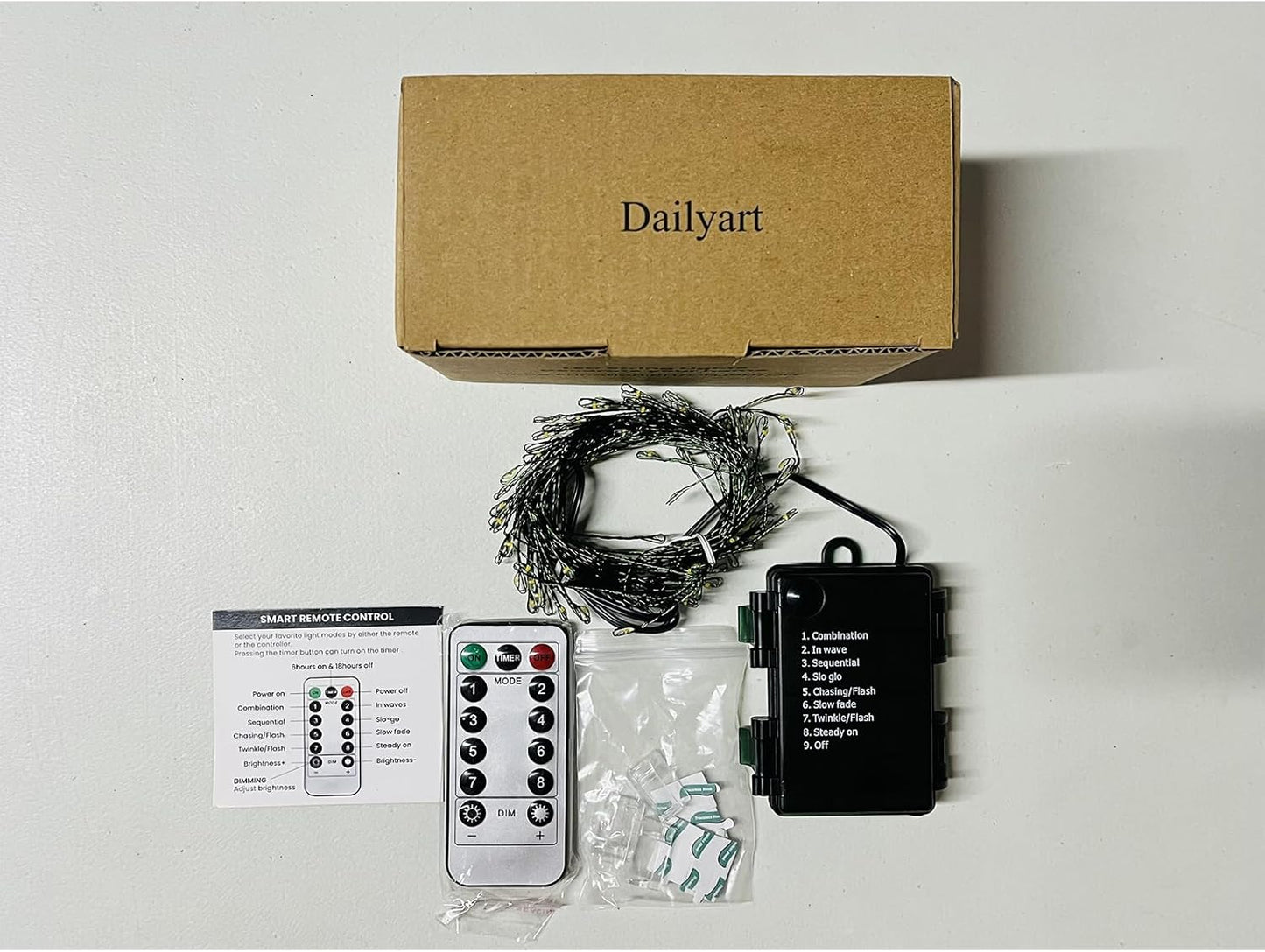 Dailyart Battery Fairy Lights 6ft Warm White – Toddler Bedroom and Playroom Decor, Cool to Touch Copper Wire