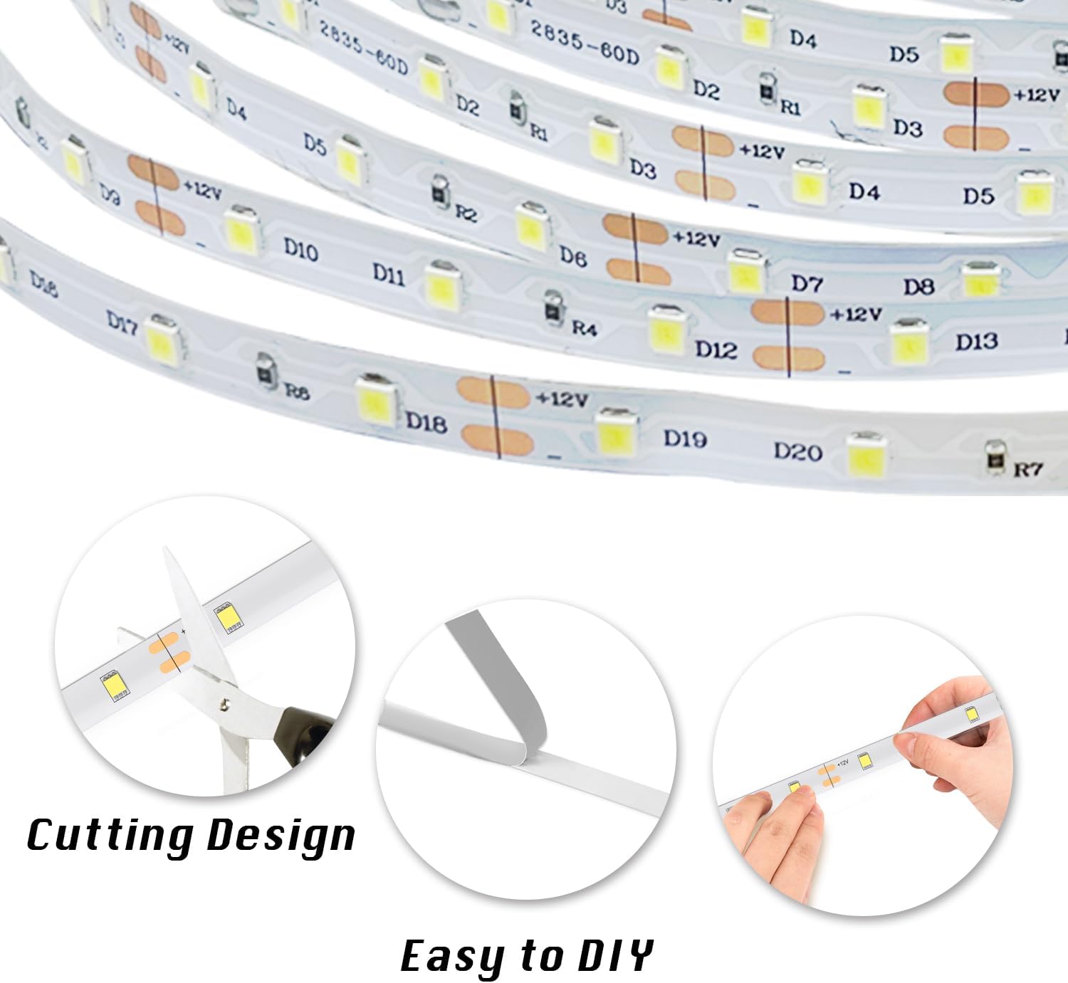 dalattin LED Strip Lights – Mirror and Vanity Decor Lighting with 360 LEDs, 24V Daylight Glow