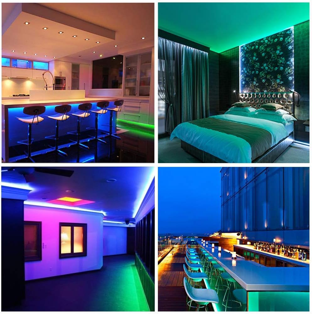 DAYBETTER 16.4ft RGB LED Strip – Simple Single-Color Mood Light for Uncluttered Living Room Aesthetic