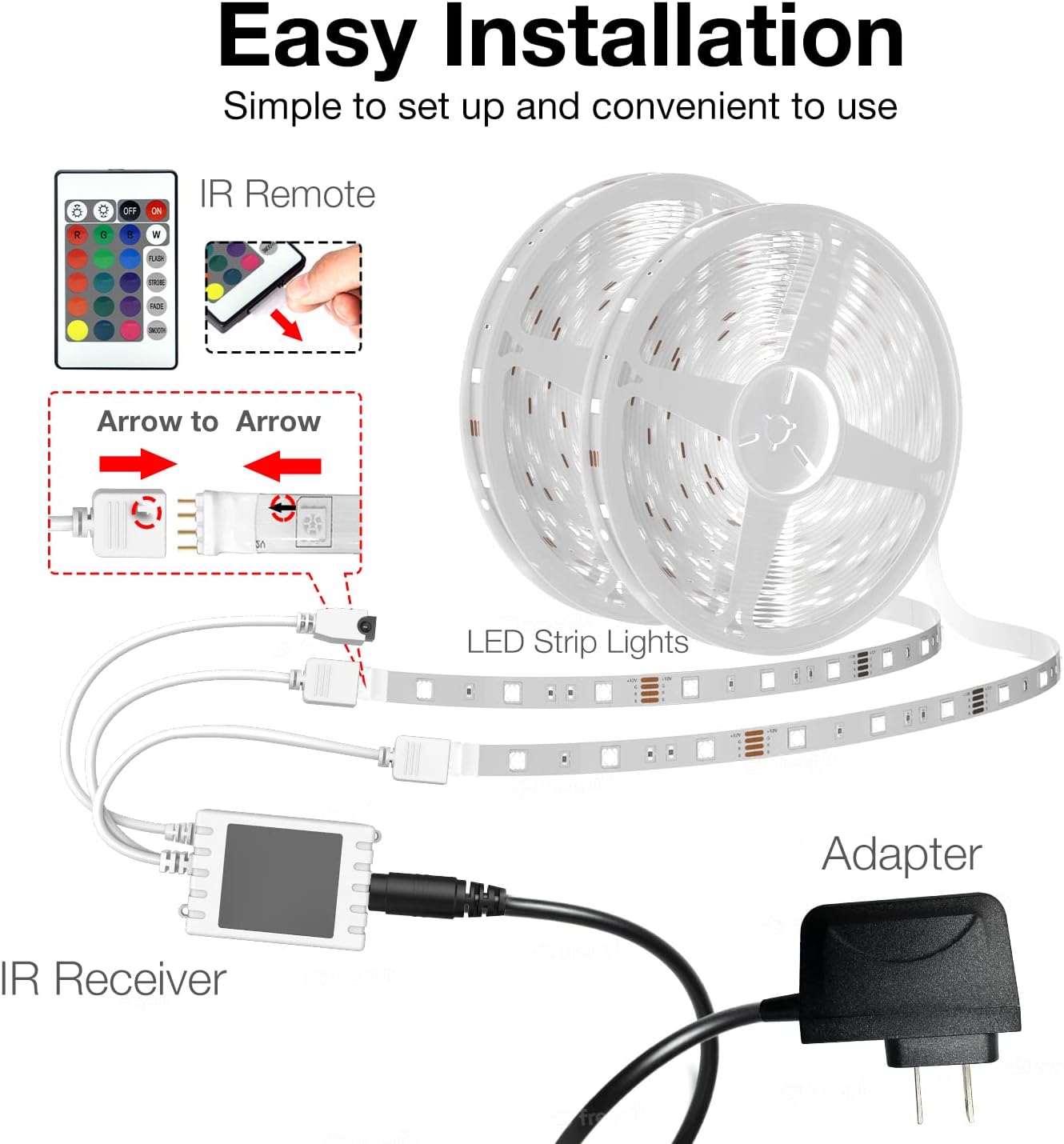 DAYBETTER LED Strip Lights – Relaxing Bath Time & Self Care Ritual Lighting, App Controlled Color Scenes