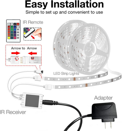 DAYBETTER LED Strip Lights – Relaxing Bath Time & Self Care Ritual Lighting, App Controlled Color Scenes