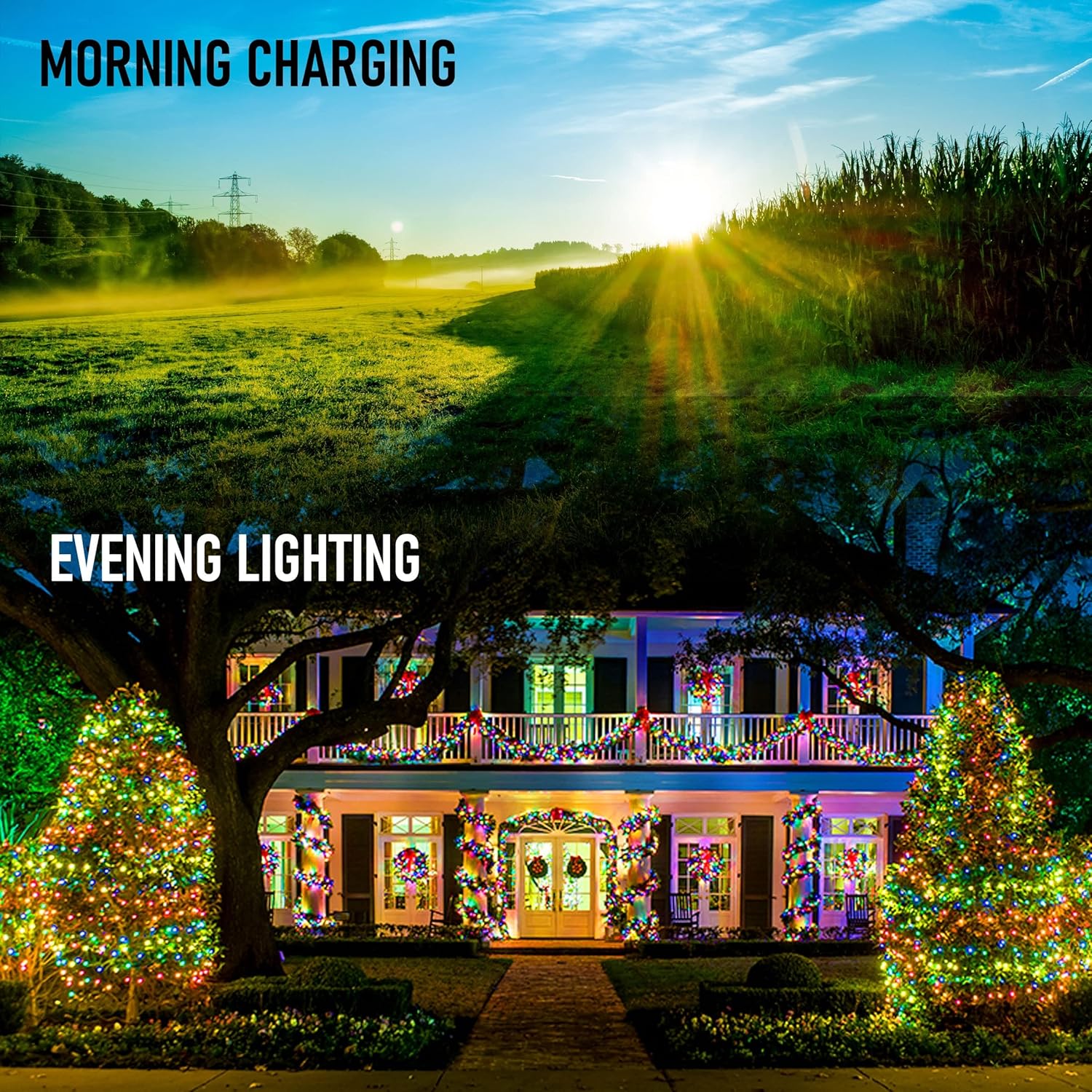 Dazzle Bright LED Fairy Lights – Smokeless Solar Alternative to Candles, Auto Dusk-to-Dawn Timer Included