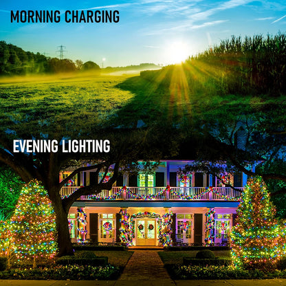 Dazzle Bright LED Fairy Lights – Smokeless Solar Alternative to Candles, Auto Dusk-to-Dawn Timer Included